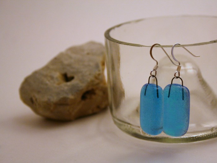 Turquoise Blue Rectangle Earrings